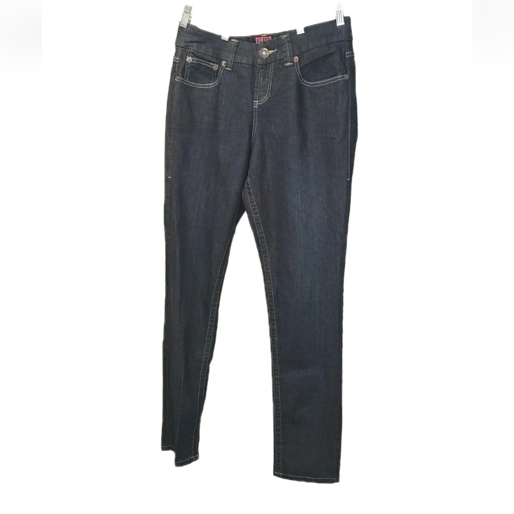 Vintage Torrid Heart Curvy Grad Skinny Jeans Woman 12 Dark Blue Stretch Denim